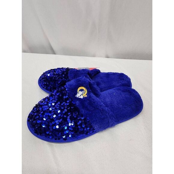 FOCO Size XL Womens NFL Los Angeles Rams sequin slippers - Picture 5 of 9